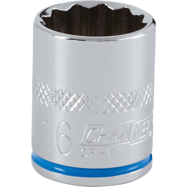 Channellock 3/8 In. Drive 16 mm 12-Point Shallow Metric Socket 347019 - main